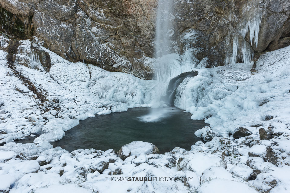 der Leuenfall im Winter