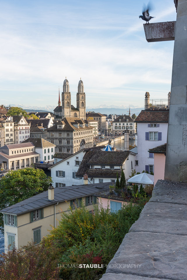Blck vom Lindenhof Richtung Grossmünster
