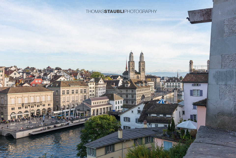 Blck vom Lindenhof Richtung Grossmünster