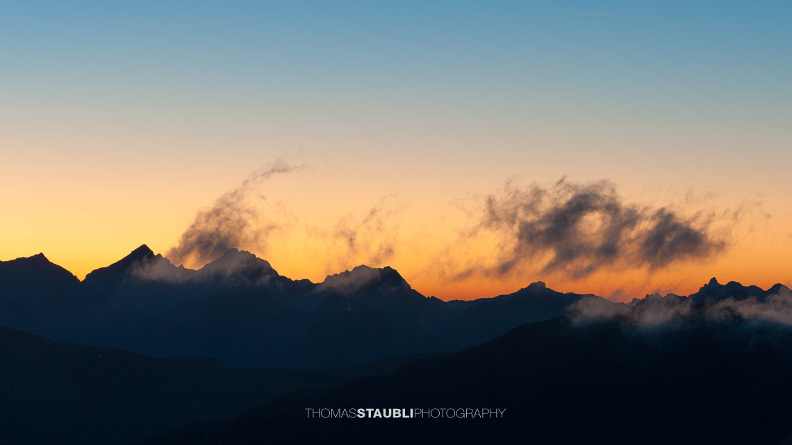 Abendrot auf dem Munt Pers