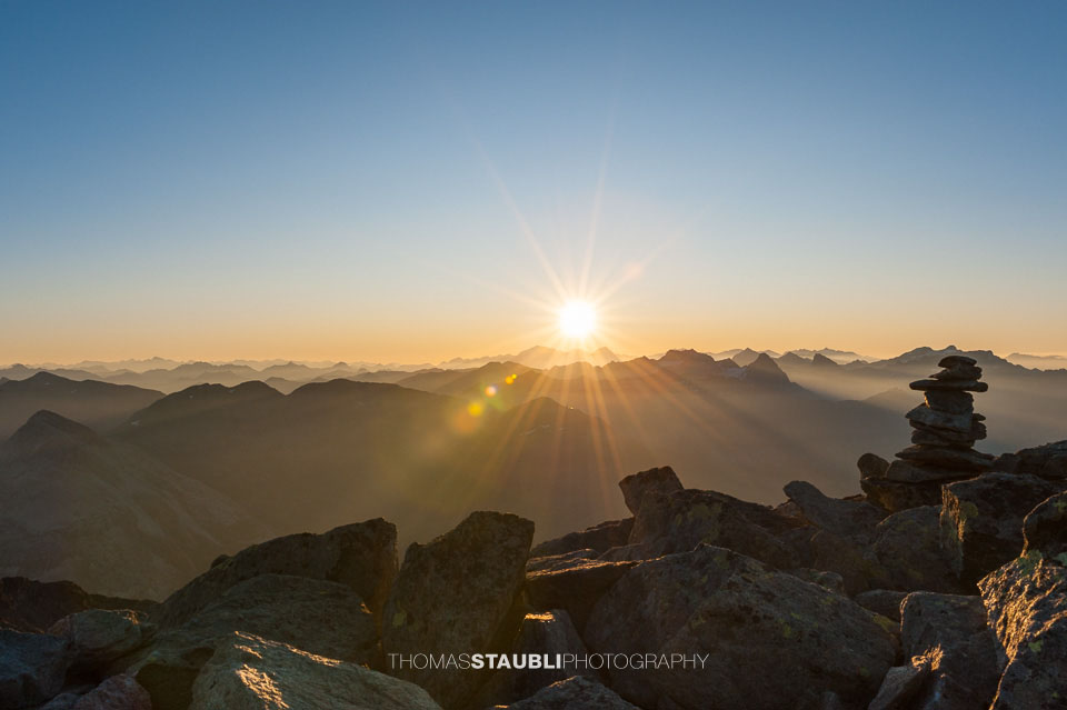 Sonnenaufgang auf dem Munt Pers