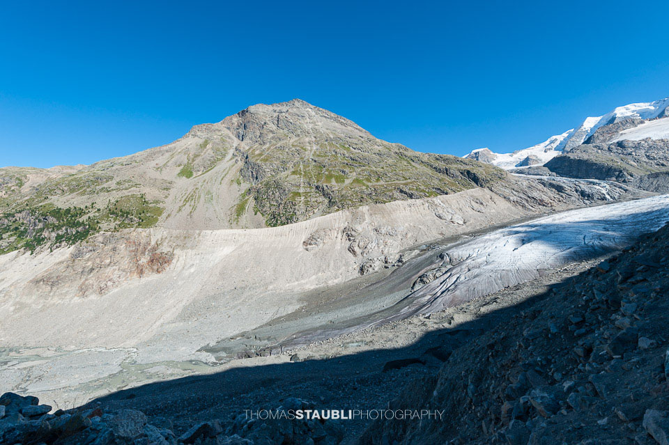 Die Zunge des Morteratschgletschers 2012