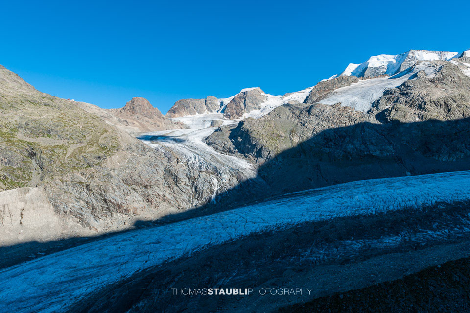 Berninagruppe mit Pers- und Morteraschgletscher