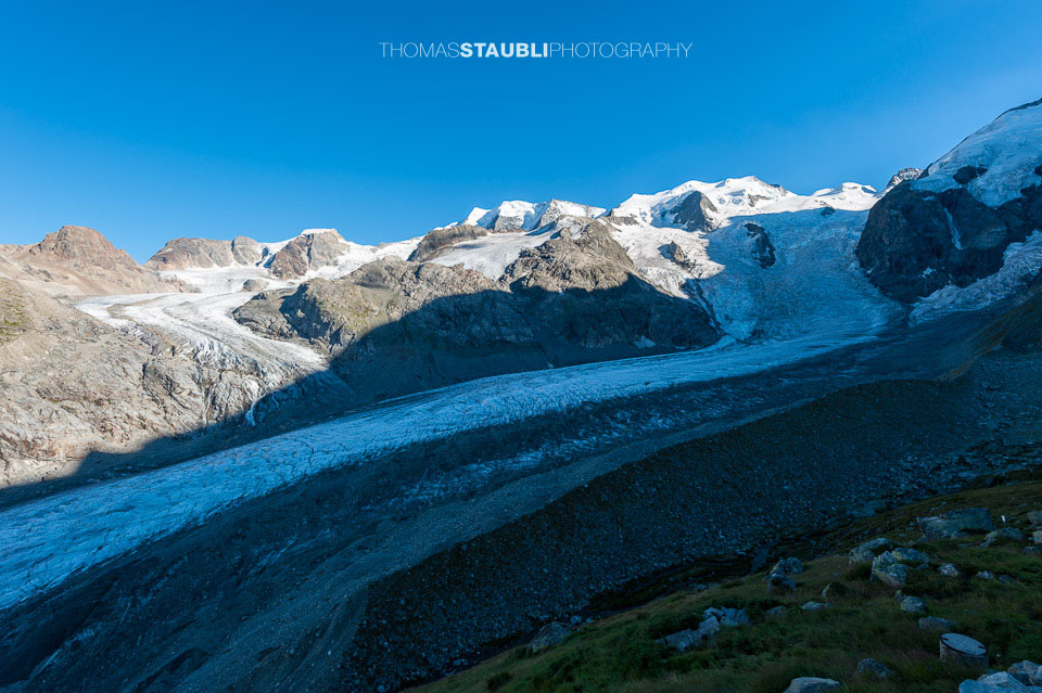Berninagruppe mit Pers- und Morteraschgletscher