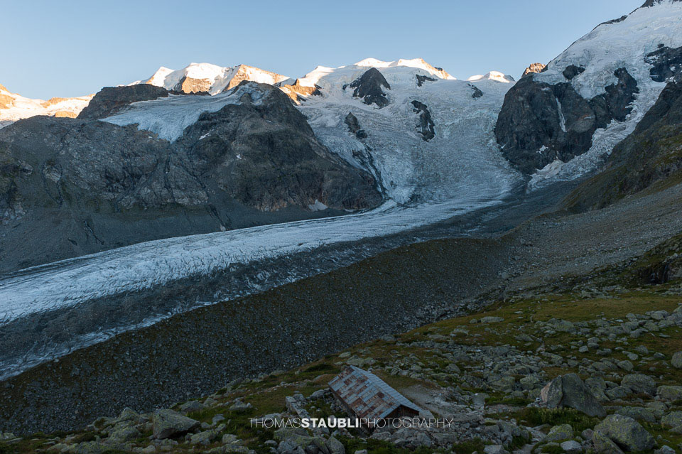 Die Berninagruppe im Abendlicht