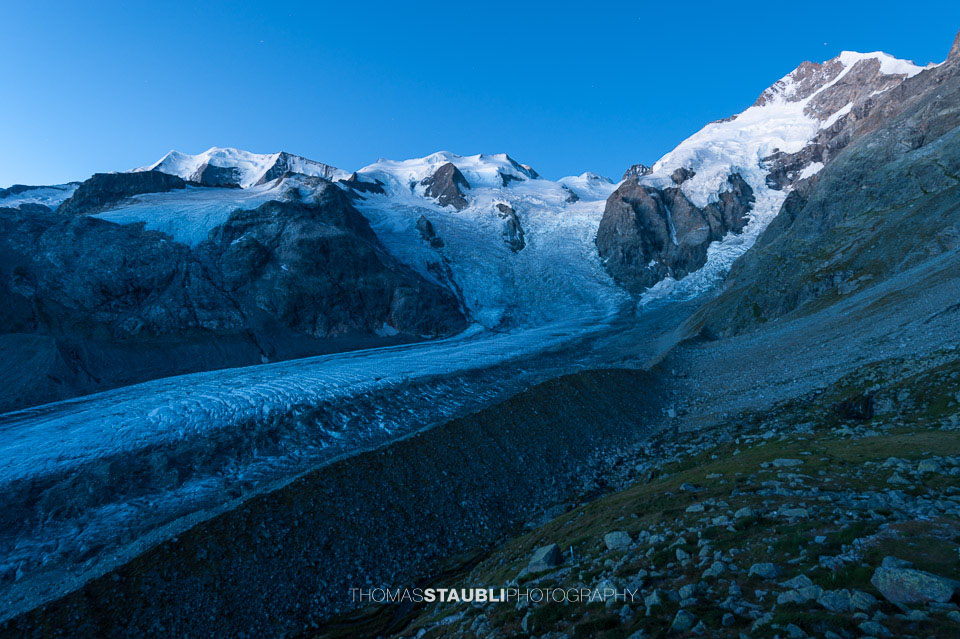 Morgendämmerung auf der Bovalhütte