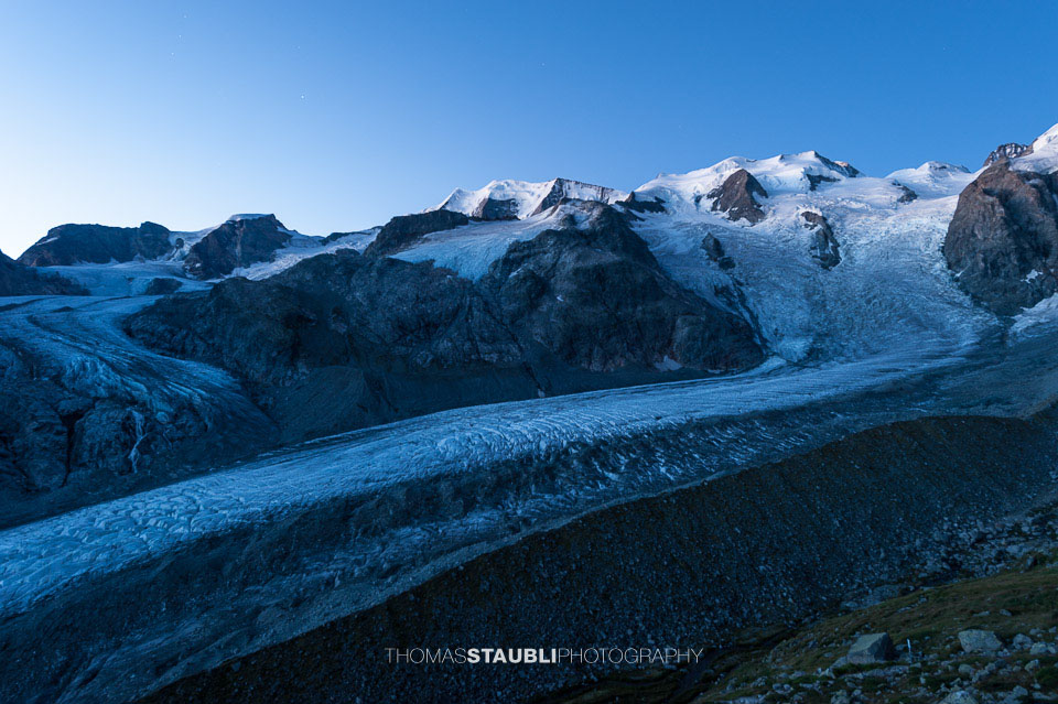Morgendämmerung auf der Bovalhütte