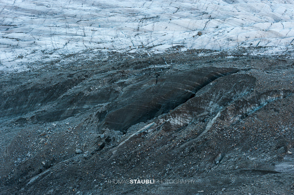 Zerklüftungen des Morteratschgletschers