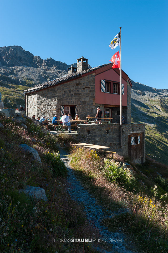 die Chamanna Coaz im Val Roseg