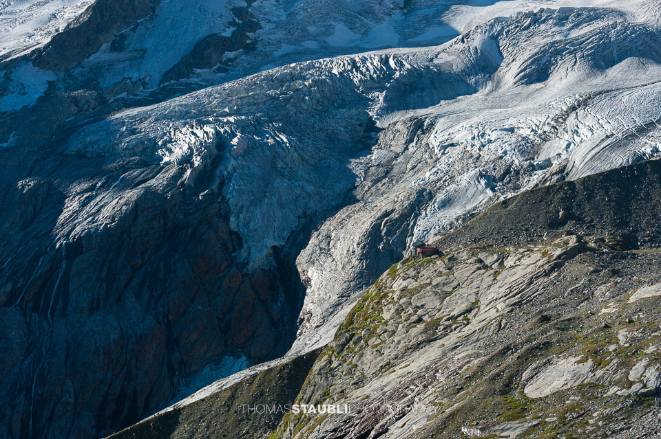 der Roseggletscher im Val Roseg