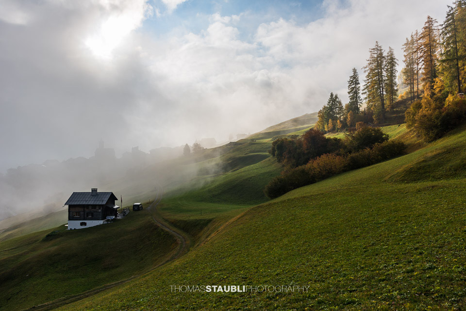 Nebel und Sonne im Wechsel