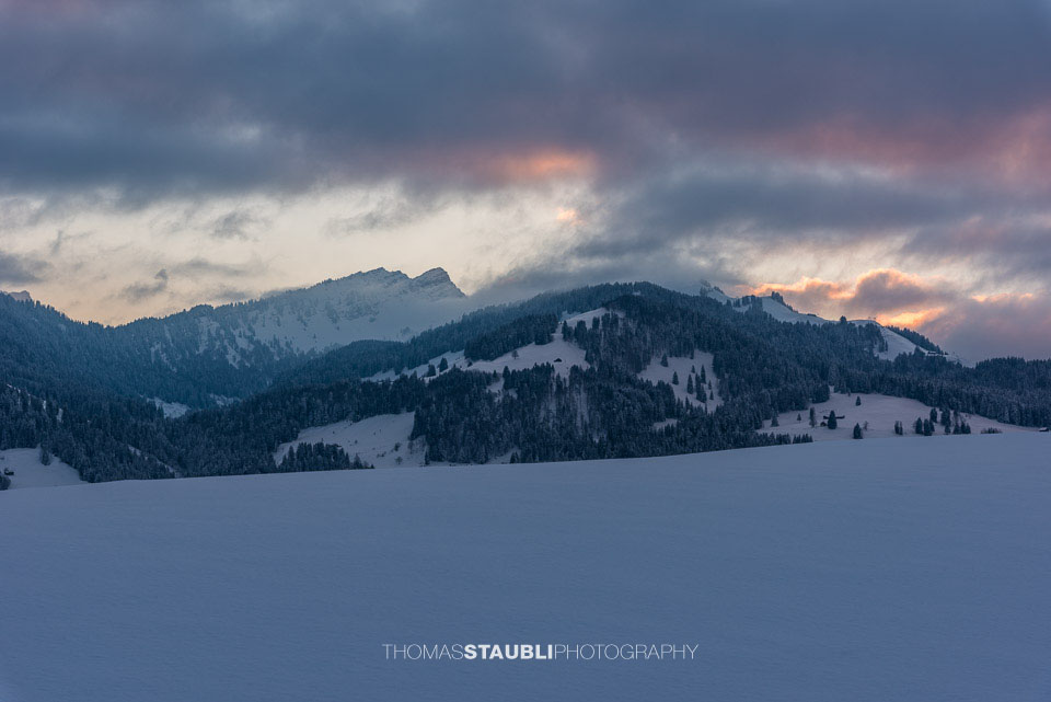 Abendstimmung über dem Toggenburg