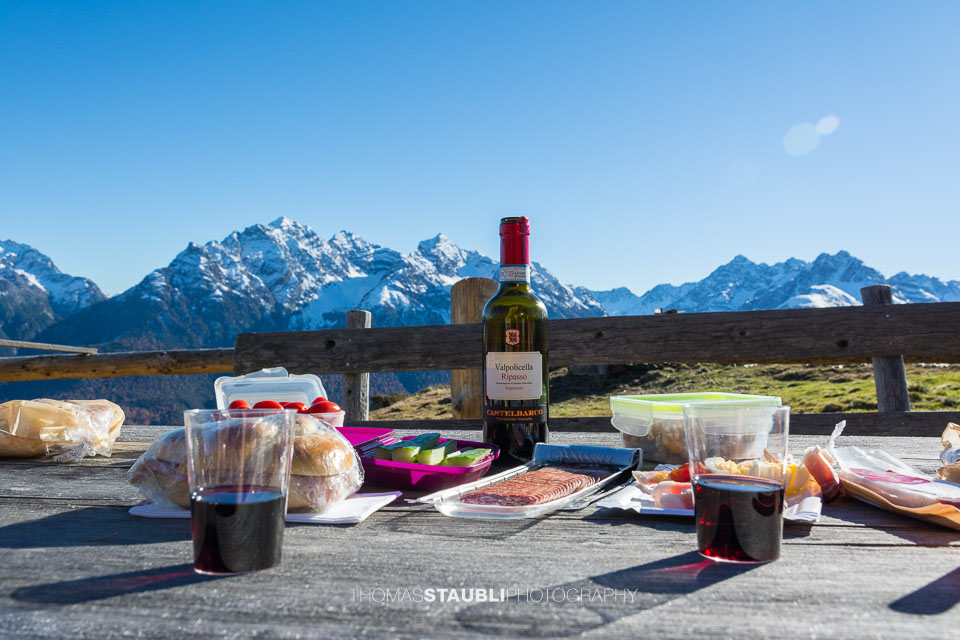 Picknick auf der Alp Laret