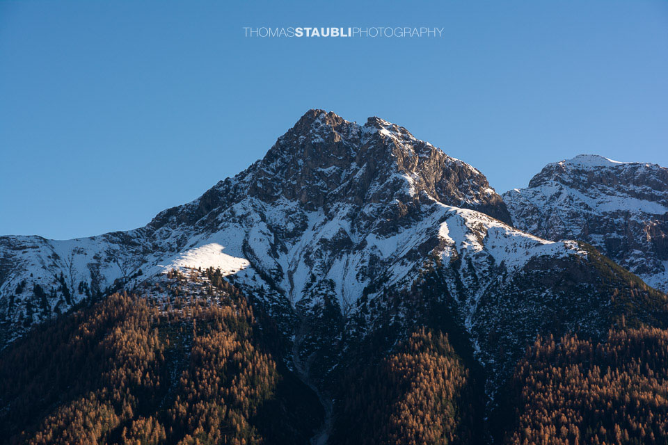 Piz Ajüz im Abendlicht