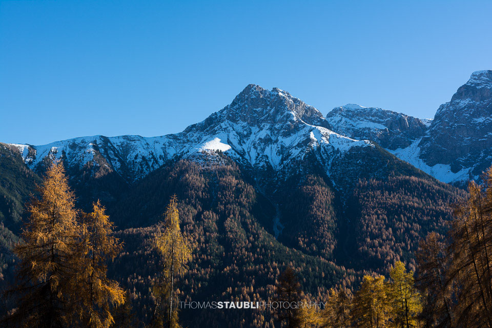 Piz Ajüz im Abendlicht
