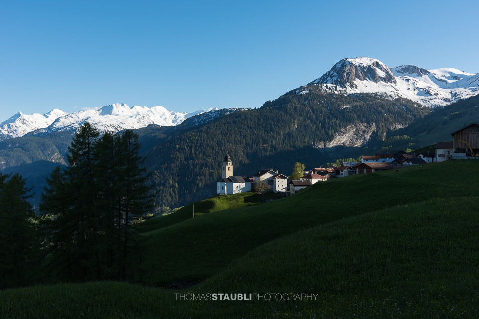 die letzten Sonnenstrahlen über Mathon