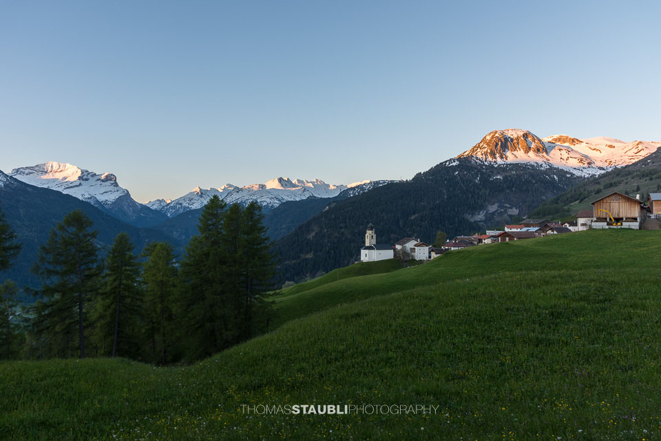 Sonnenaufgang über dem Val Schons