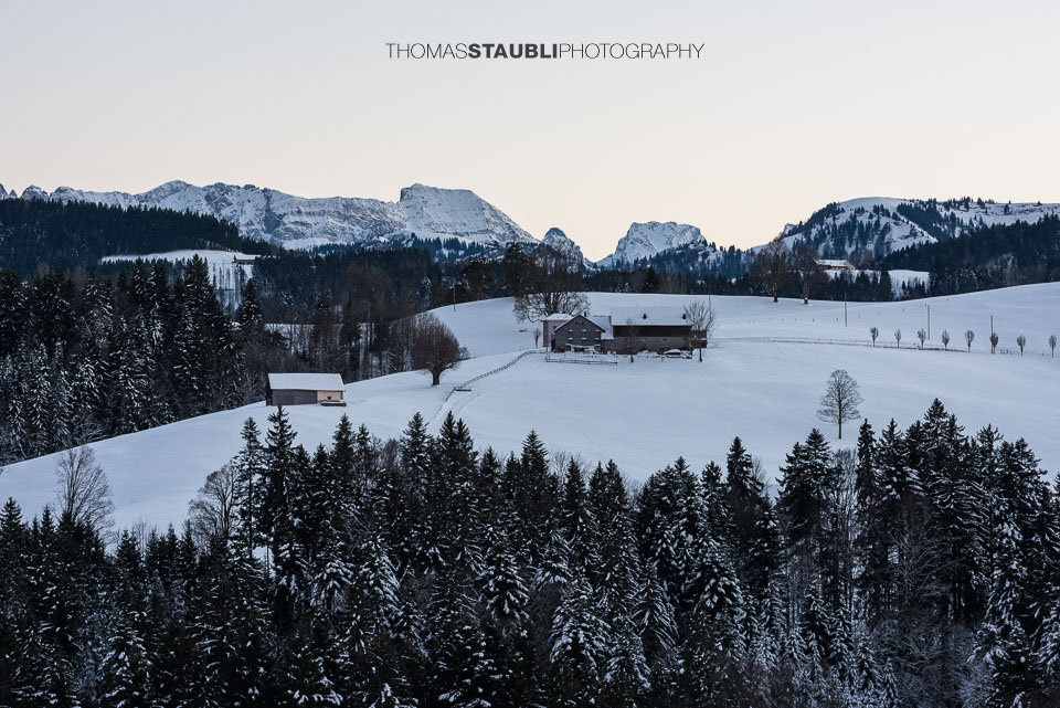 Abenddämmerung über dem Appenzellerland