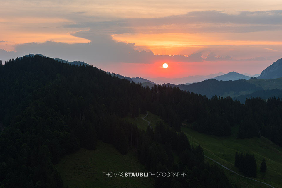 Sonnenaufgang über dem Appenzellerland