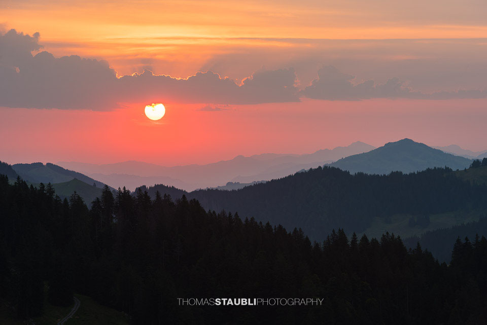 Sonnenaufgang über dem Appenzellerland