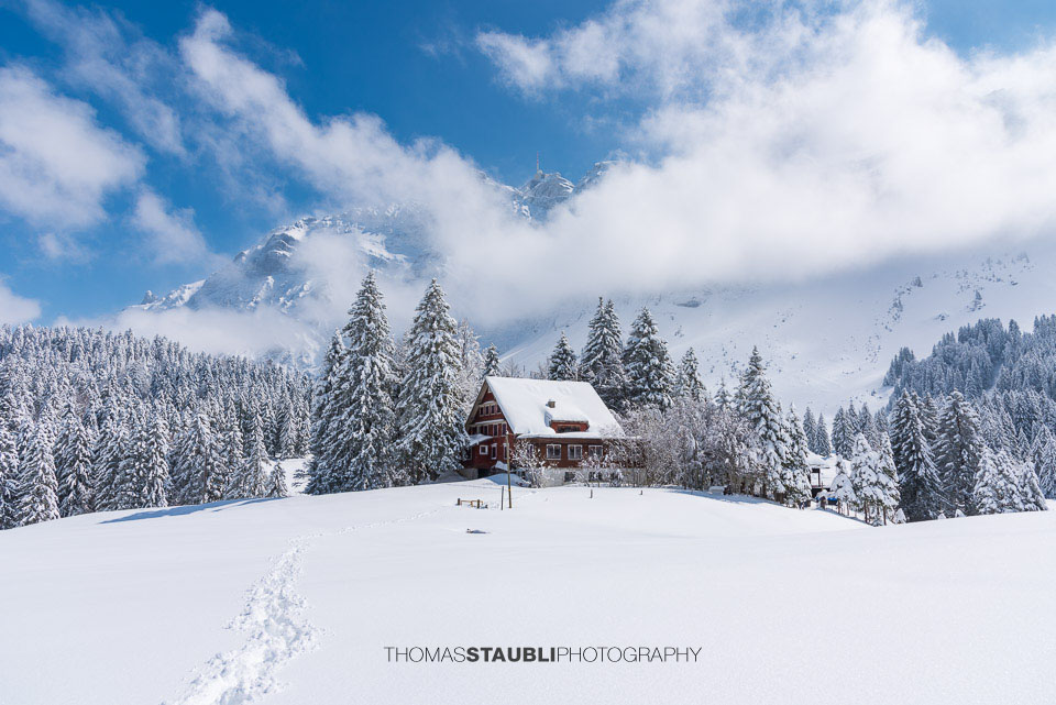 Winterlandschaft auf der Schwägalp