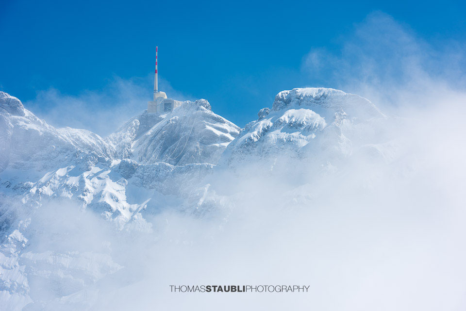 Blick zur Bergstation Säntisseilbahn