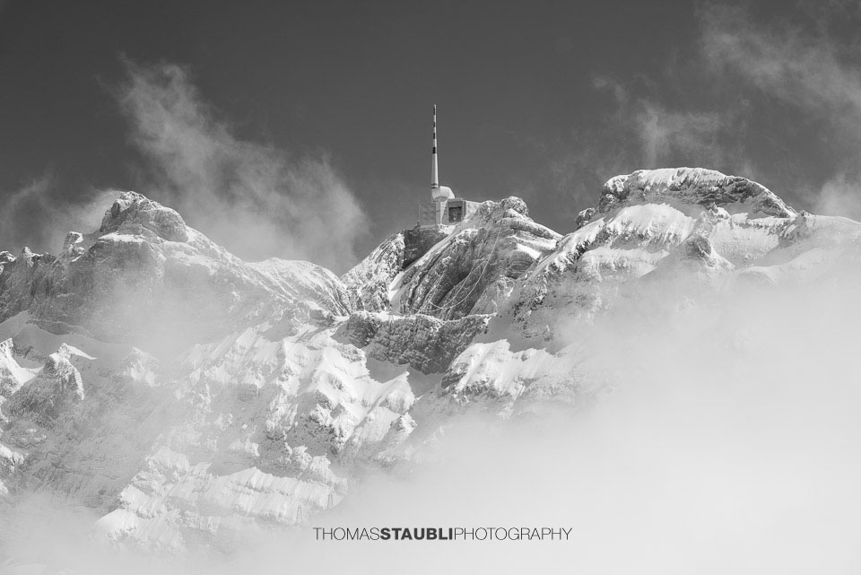 Blick zur Bergstation Säntisseilbahn