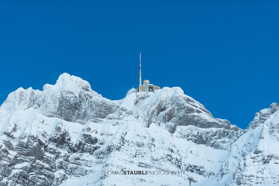 Blick zur Bergstation Säntisseilbahn