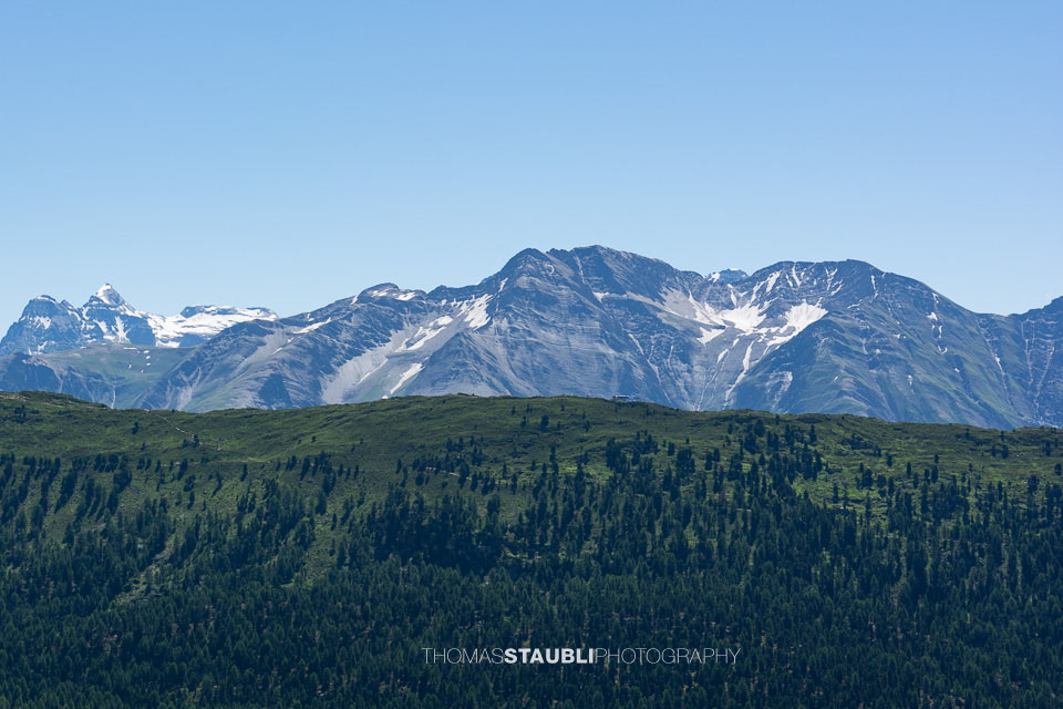Blick zu den Walliser Alpen
