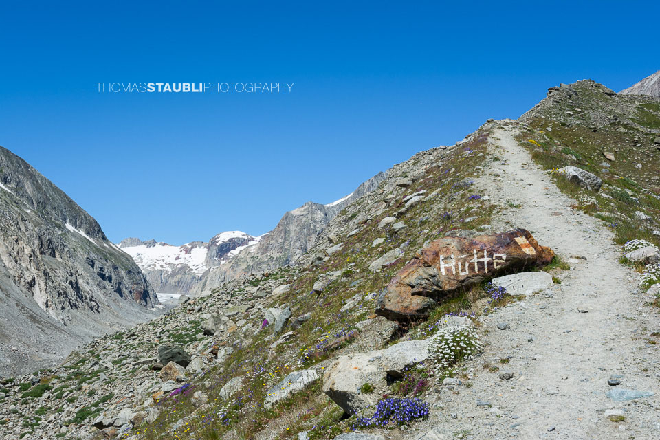 auf dem Weg zur Oberaletschhütte