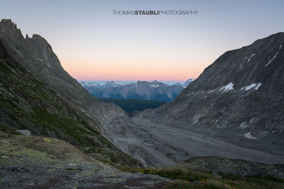 Abendstimmung auf der Oberaletschhütte
