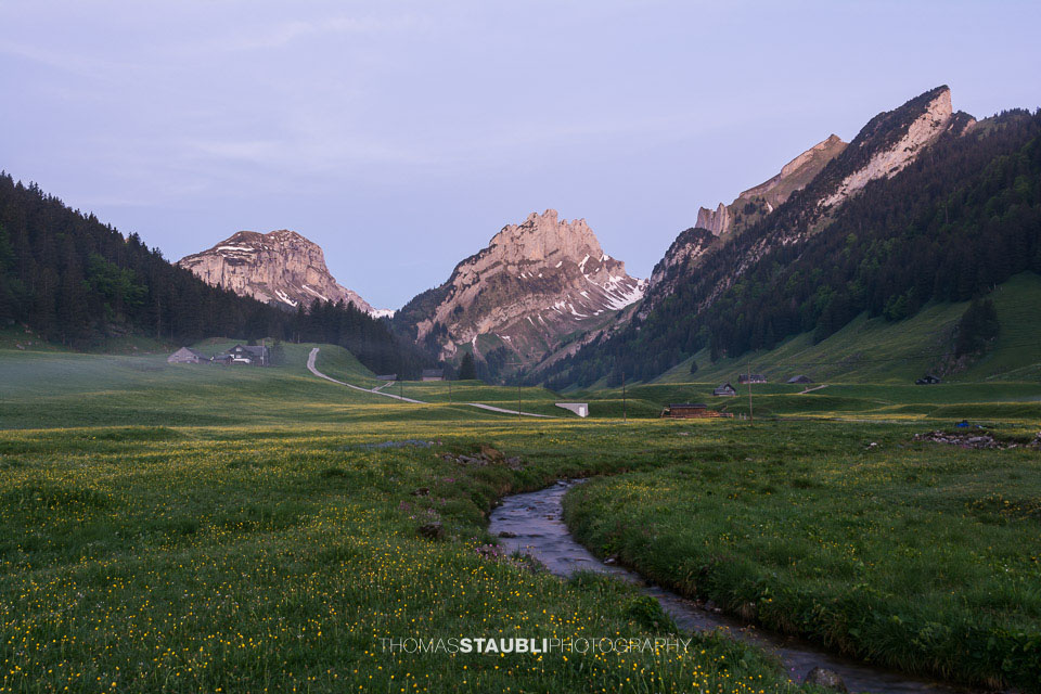 Blick vom Appenzeller Sämtis Richtung Hundstein