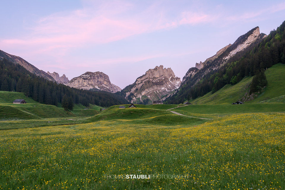 Blick vom Appenzeller Sämtis Richtung Hundstein