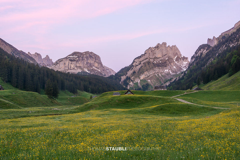 Blick vom Appenzeller Sämtis Richtung Hundstein