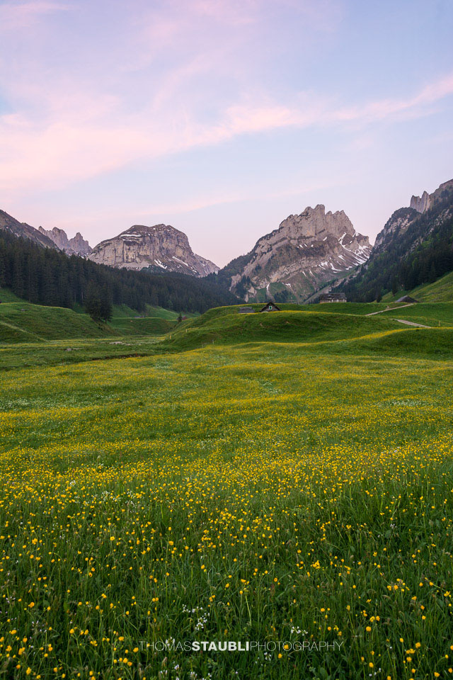 Blick vom Appenzeller Sämtis Richtung Hundstein