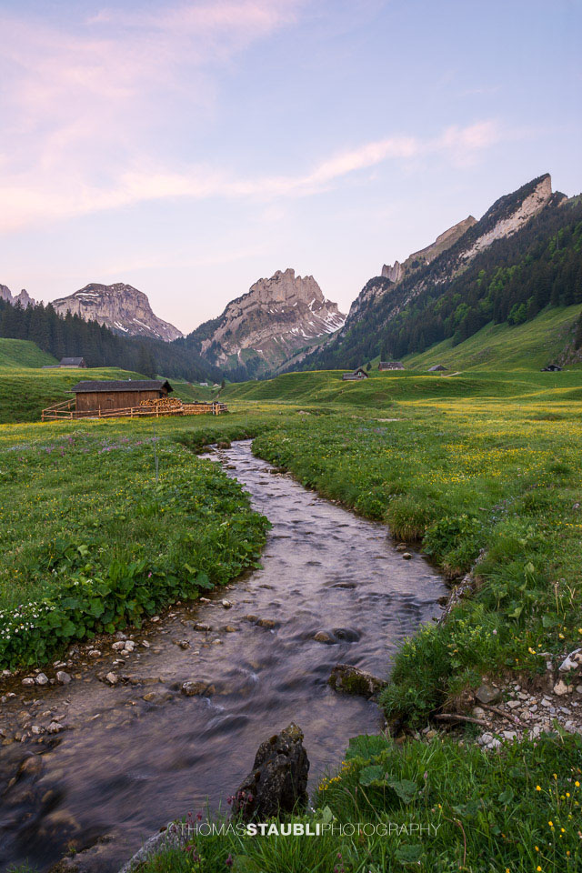 Blick vom Appenzeller Sämtis Richtung Hundstein