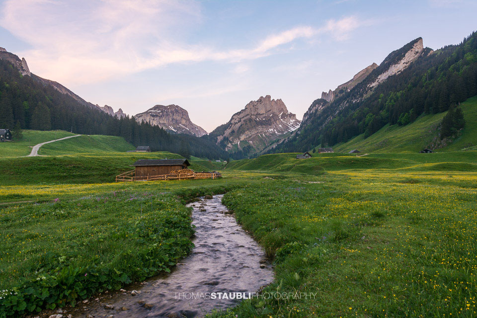 Blick vom Appenzeller Sämtis Richtung Hundstein