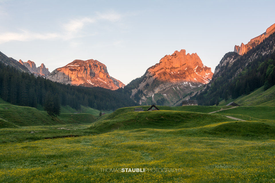 Blick vom Appenzeller Sämtis Richtung Hundstein