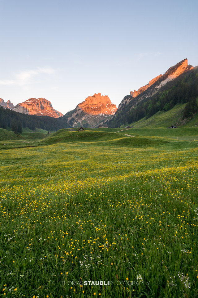 Blick vom Appenzeller Sämtis Richtung Hundstein
