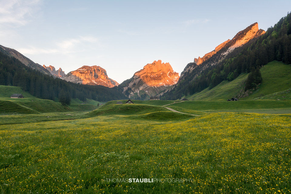 Blick vom Appenzeller Sämtis Richtung Hundstein