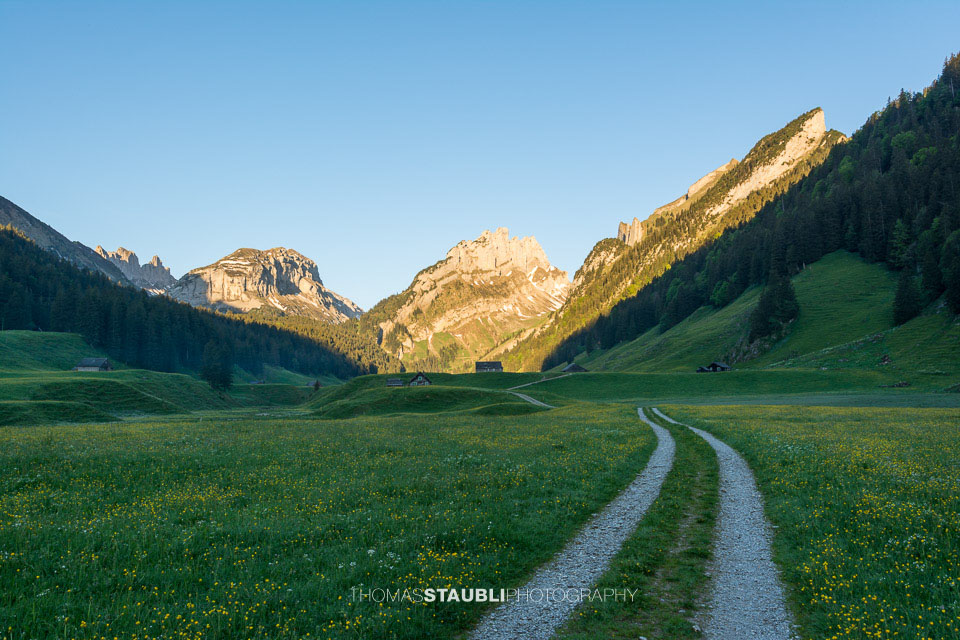 Blick vom Appenzeller Sämtis Richtung Hundstein