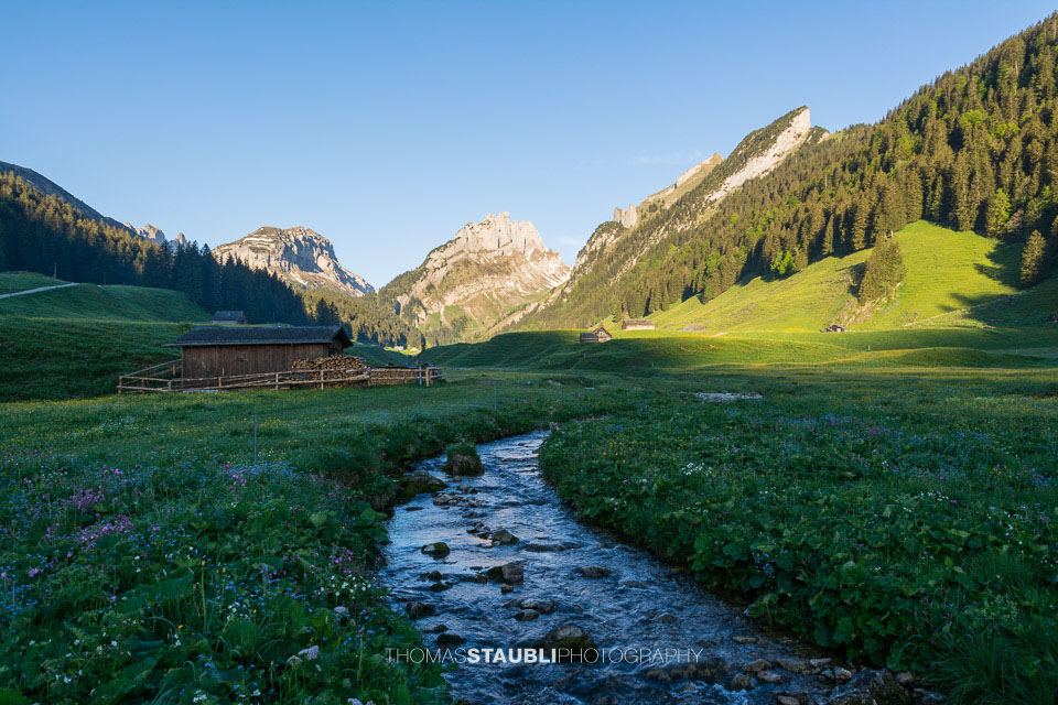 Blick vom Appenzeller Sämtis Richtung Hundstein