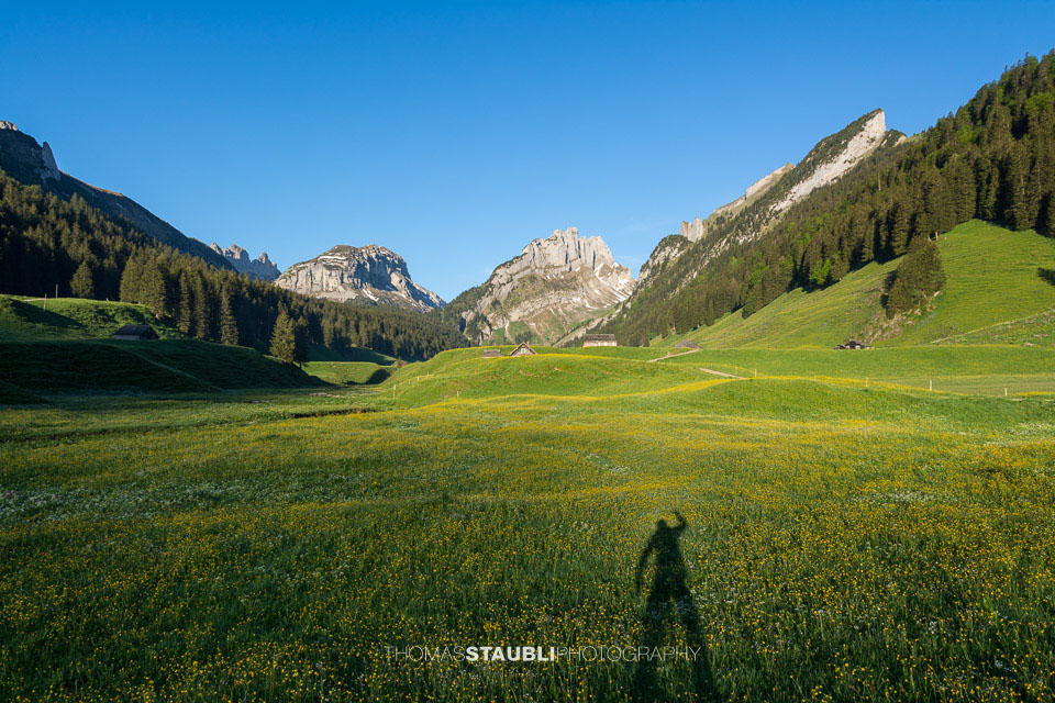 Blick vom Appenzeller Sämtis Richtung Hundstein
