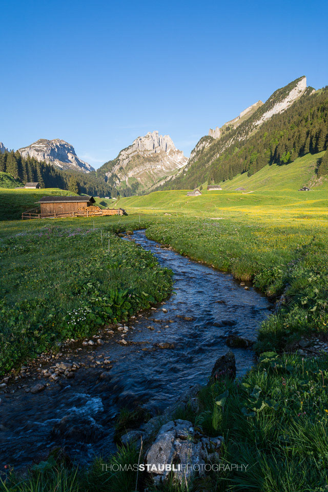 Blick vom Appenzeller Sämtis Richtung Hundstein