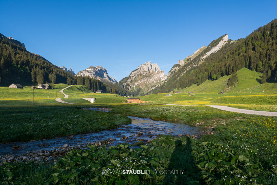 Blick vom Appenzeller Sämtis Richtung Hundstein