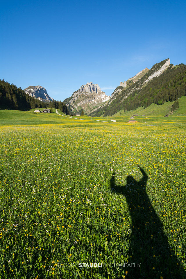 Blick vom Appenzeller Sämtis Richtung Hundstein