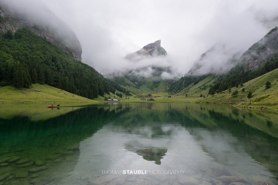 Wolkenverhangener Seealpsee
