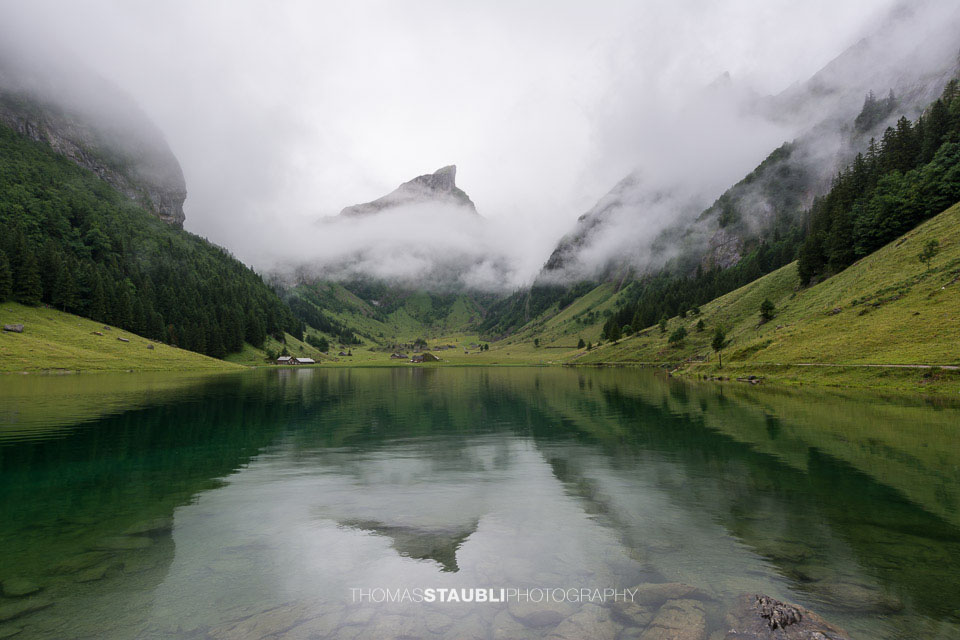Wolkenverhangener Seealpsee