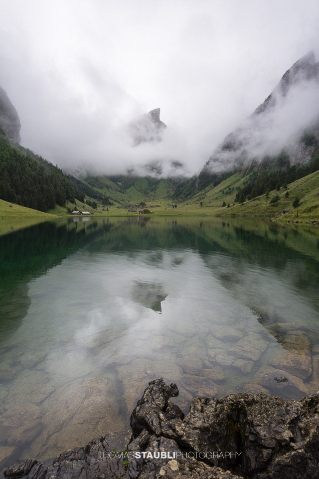 Wolkenverhangener Seealpsee