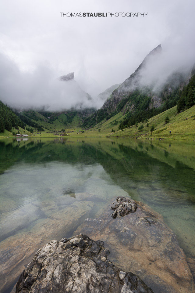Wolkenverhangener Seealpsee